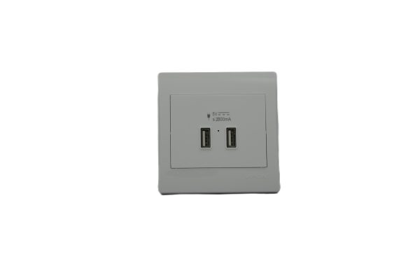 فيش ستار ابيض 2 مدخل USB  مع شاشة